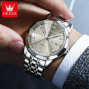 OLEVS Men's Watches Causal Fashion Original Quartz Watch for Man Waterproof Stainless Steel Luminous Date Week Trend Dress Reloj - M & M Global
