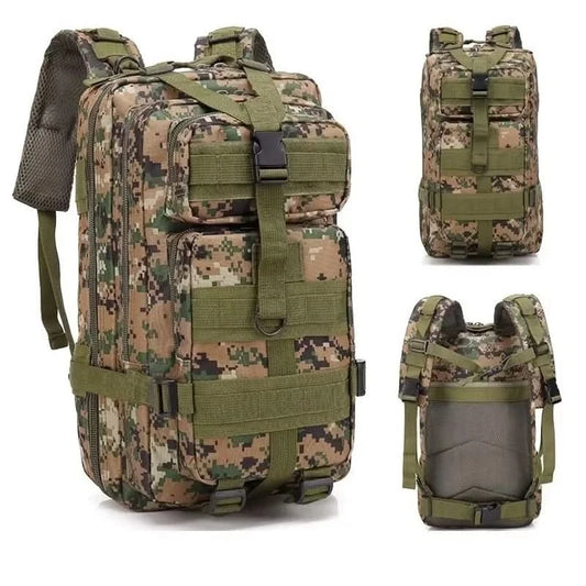 Men's Classic Tactical Backpack Travel Sports Camouflage Bag Outdoor Climbing Hunting Backpack Fishing Hiking Nylon 3P Pack Bag - M & M Global