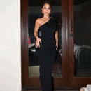 Dulzura Black Sleeveless One Shoulder Maxi Dress For Women Bodycon Sexy Party Elegant Long Dress Birthday Evening Outfit - M & M Global
