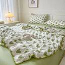 Summer Quilt Cotton Floral French Style Double  Air-conditioned Quilt, Double-layer Summer Blanket Comforter Duvet   이불 - M & M Global