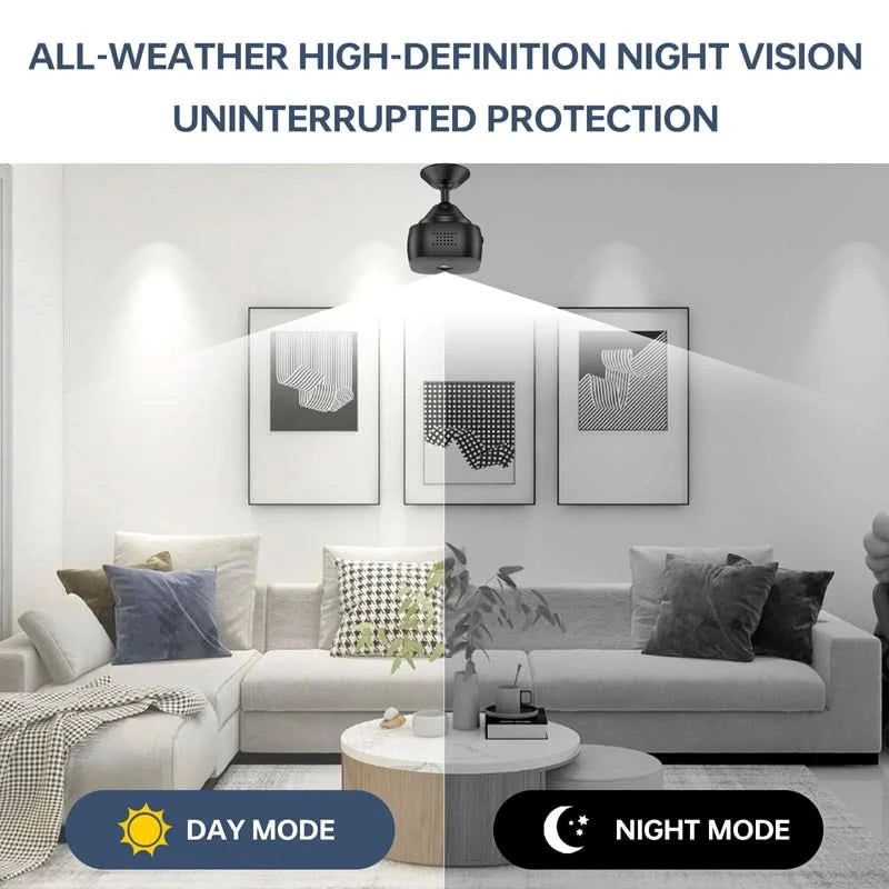 New 4K Mini Security Camera Full Color Night Vision High Definition WiFi Remote Monitor Waterproof Motion Detect Surveillance - M & M Global