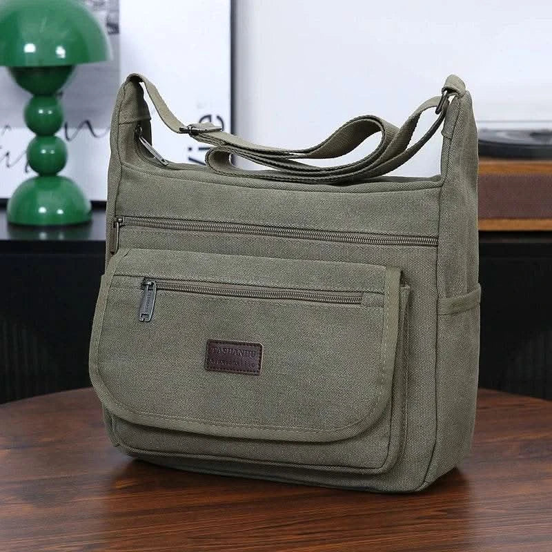 Casual shoulder bag, men's multi pocket crossbody bag, mailman bag, work bag, daily use - M & M Global