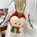 Anime Love and Deepspace Caleb Cosplay Fluffy Apple Drawstring Backpack Cartoon Shoulders Bag Large Capacity Knapsack Xmas Gift - M & M Global