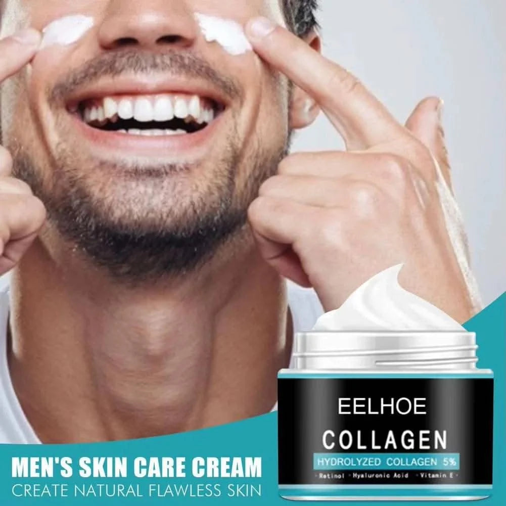 Collagen Creams For Men Smooth Wrinkle Younger Face Cream Firming Moisturizing Hyaluronic Acid Whitening Cream Facial Skin Care - M & M Global
