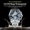 POEDAGAR Luxury Sports Man Wristwatch Waterproof Luminous Chronograph Date Quartz Men's Watches Casual Stainless Steel Men Watch