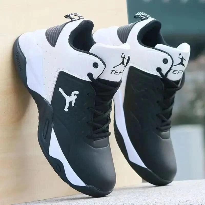 Men's Basketball Shoes Spring New High-Top Casual Shoes Leather Face Sports Shoes Boots 2024 New Imported War Boots - M & M Global