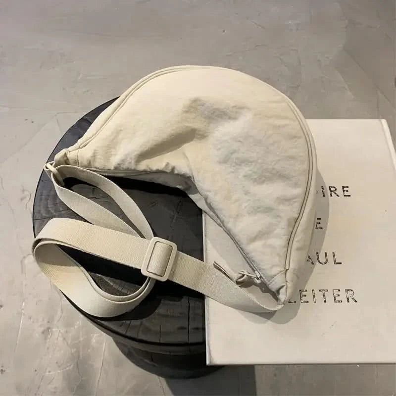Simple Design Women's Messenger Bag Fashion Ladies Nylon Hobos Small Shoulder Bags Vintage Female Girls Purse Cloth Handbags - M & M Global