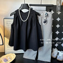 2PCS/set Vest+Striped Wide Leg Pants Summer Daily Simple Sleeveless Children's Clothing For 1 to 8 Years Old - M & M Global