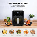 7 Quart Touchscreen Air Fryer with Window, Black (FT 52324 BK) - M & M Global