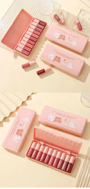 10-Piece Set with Fine Glitter Lip Gloss, Easy-To-Color Lip Glaze, Lipstick, Non-Stick Cup, Non-Fading Lip Gloss, Moisturizing Glitter Lip Gloss, Glass Lip Glitter, Pearlescent Glitter Lip Gloss, Lip Glaze Set