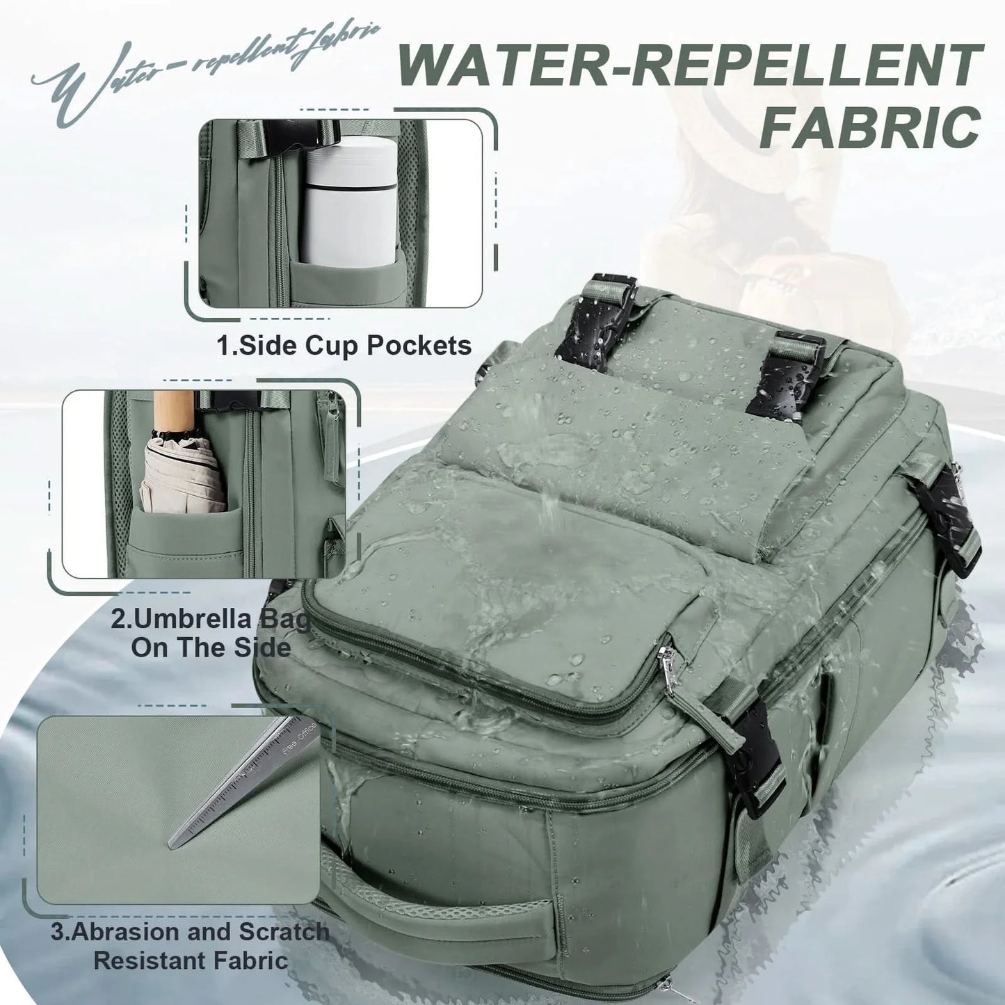 Travel Bakcpack for Women Reinforced Waterproof Notebook Backpack 45x36x20 Men Casual School Bakcpack Flight Cabin Bag 40x20x25 - M & M Global