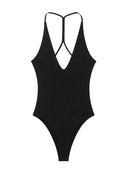 TFMLN Women Solid Bodysuit Sexy Backless Fashion Slim Women Top Chic V Neck Sling Body Suits Summer Female  High Street Outwear - M & M Global