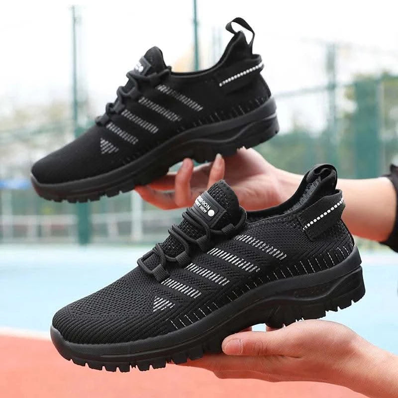2025 Men's Running Shoes Knitted Mesh Breathable Fashion Casual Sports Shoes Comfortable Fitness Lightweight Men's Casual Shoes - M & M Global