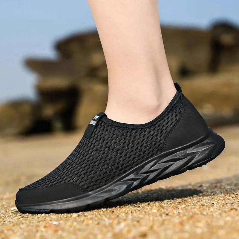 YRZL Men's Sneakers Breathable Mesh Men Casual Shoes Outdoor Non-Slip Big Size Loafers Walking Lightweight Male Tennis shoes - M & M Global