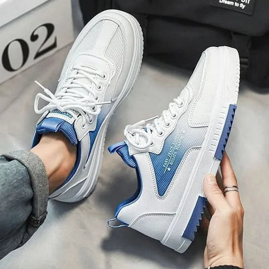 Versatile white shoes men's new 2025 summer casual breathable mesh board shoes fashionable sports height increasing men's shoes - M & M Global