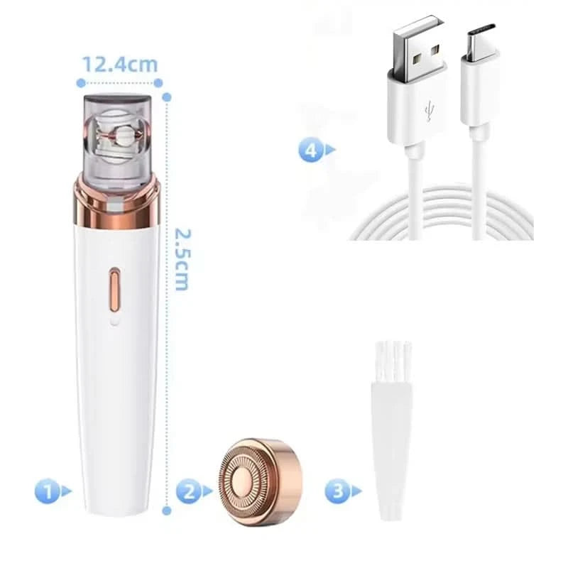 2-in-1 Electric Epilator & Shaver for Women, USB Charge Style Facial Hair Removal Precision Trimmer for Face, Legs, Bikini, Arms - M & M Global