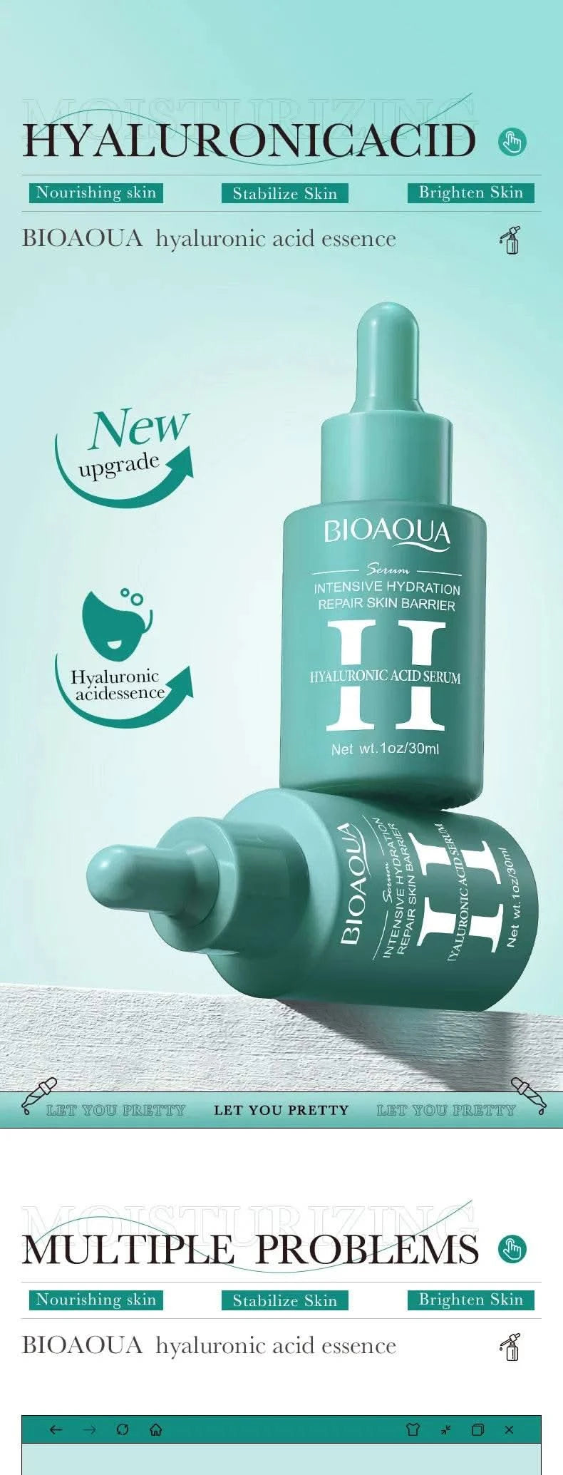 BIOAQUA Vitamin C Retinol Hyaluronic Acid Serum Moisturizing Brightening Hydrating Firming Facial Essence Beauty Face Skin Care - M & M Global