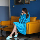 Winter women's hooded pajamas, with pockets and cuffs, suitable for casual home wear, with plush lining, a great choice