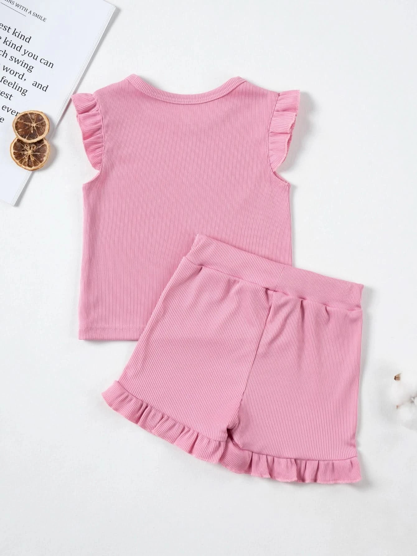 2024 Summer Hot selling Little Girl Daily Casual Clothing Minimalist Little Girl Polyester Set Cool Sleeveless Shorts Set Girl - M & M Global