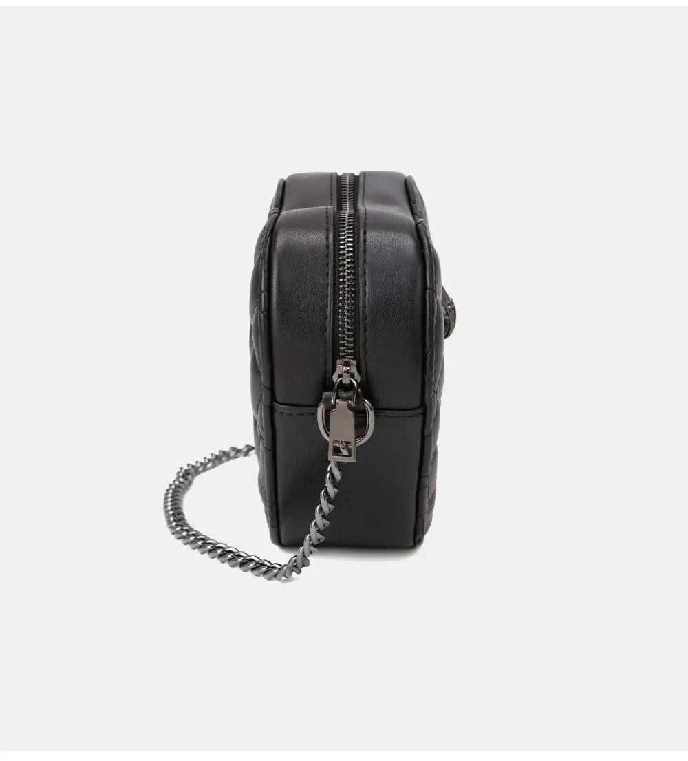 2024 Women's Heart-Shaped Herringbone Crossbody Bag with Eagle and Bird Head Shoulder Bag Chain Purse - M & M Global