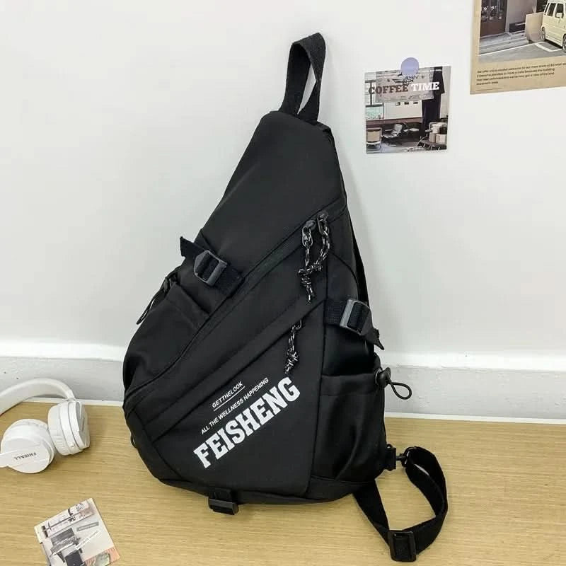 Techwear Style Outdoor Motorcycle Sport Single Shoulder Backpack Unisex Hip Hop Multifunction Chest Bag Tactical Crossbody Bag - M & M Global
