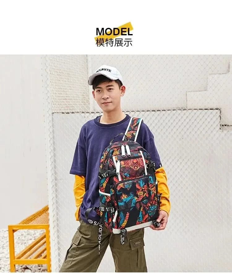 Messi C Ronaldo football bag star around high school students male and female large capacity backpack can be customized - M & M Global