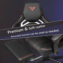 Big and Tall Gaming Chair for Adults with Footrest, 400lbs Weight Capacity Video Game Chairs for Office, Ergonomic Computer