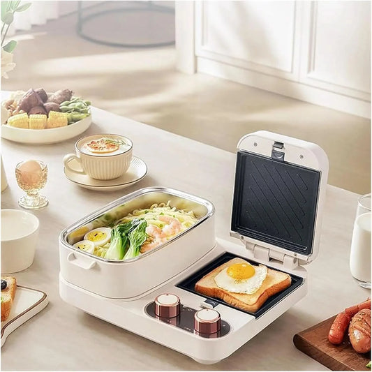 kitchen Gadgets 3 in 1 Breakfast Counter, Electric Mini Waffle Maker, Toast Maker, Breakfast Sandwich Maker, Home Breakfast Make - M & M Global