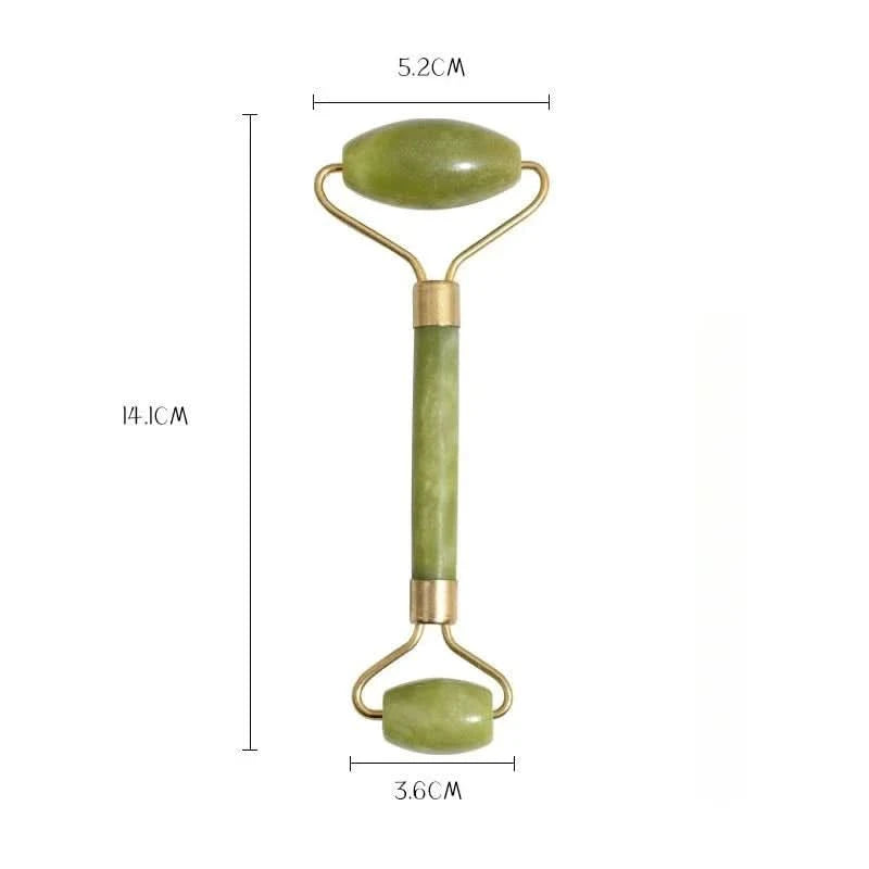 Jade Massagers For Face Body Gua Sha Scraper Beauty Facial Roller Set Natural Gouache Stone Massage Slimming Skin Care Lift box - M & M Global