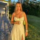 Women Elegant Floral Beach Vacation Bodycon Streetwear Long Dress 2024 Summer Clothes Wholesale Items For Business - M & M Global