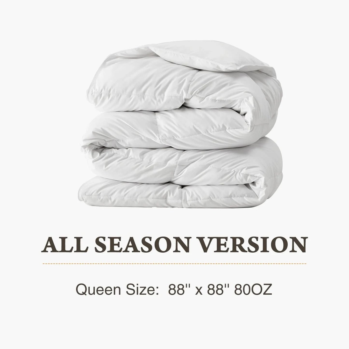 JHK Comforter King Size All Season Blanket with Corner Tabs Box Stitched Comforter Easy To Wash Bedding 102" x 90" For Bedroom ﻿