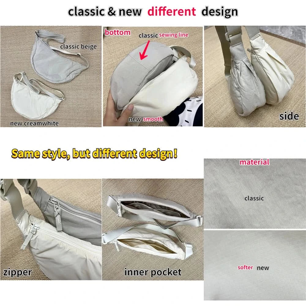 Simple Design Women's Messenger Bag Fashion Ladies Nylon Hobos Small Shoulder Bags Vintage Female Girls Purse Cloth Handbags - M & M Global
