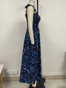 Goth Dark Fairy Grunge Y2k Aesthetic Skull Graphic Dresses Mall Gothic Shirring Lace Up Long Dress Punk A-line Slim Emo Clothing - M & M Global