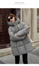 2025 Winter New Down Coat Women Parkas Fashion Long Hooded Outerwear Female Cotton-padded Padded Jacket Loose Ladies Overwear