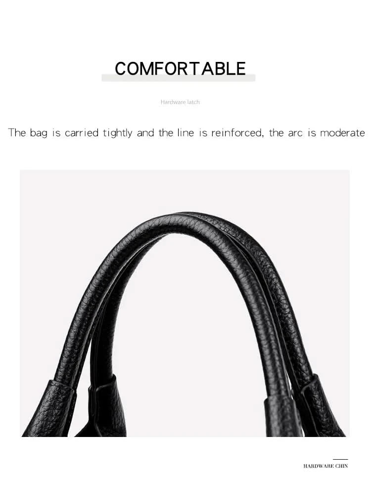 Soft Leather Handbags for Women Vintage Shoulder Bag Luxury Designer Ladies Large Capacity Bags Sac A Main - M & M Global