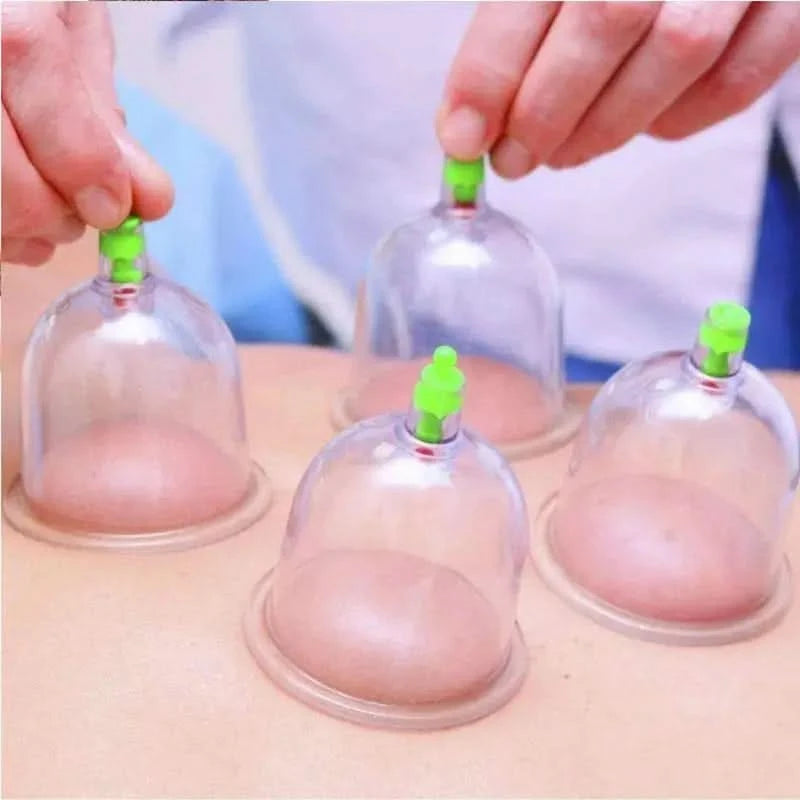 Family Full Body Neck Back Massage Helper Silicone Cellulite Massager Vacuum Cans 12 Cupping Cup Set Chinese Health Care Tool - M & M Global
