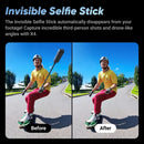 Insta360 X4 - 8K Waterproof 360 Action Camera, 4K Wide-Angle Video, Invisible Selfie Stick,  135 Min Last，Removable Lens Guards, - M & M Global