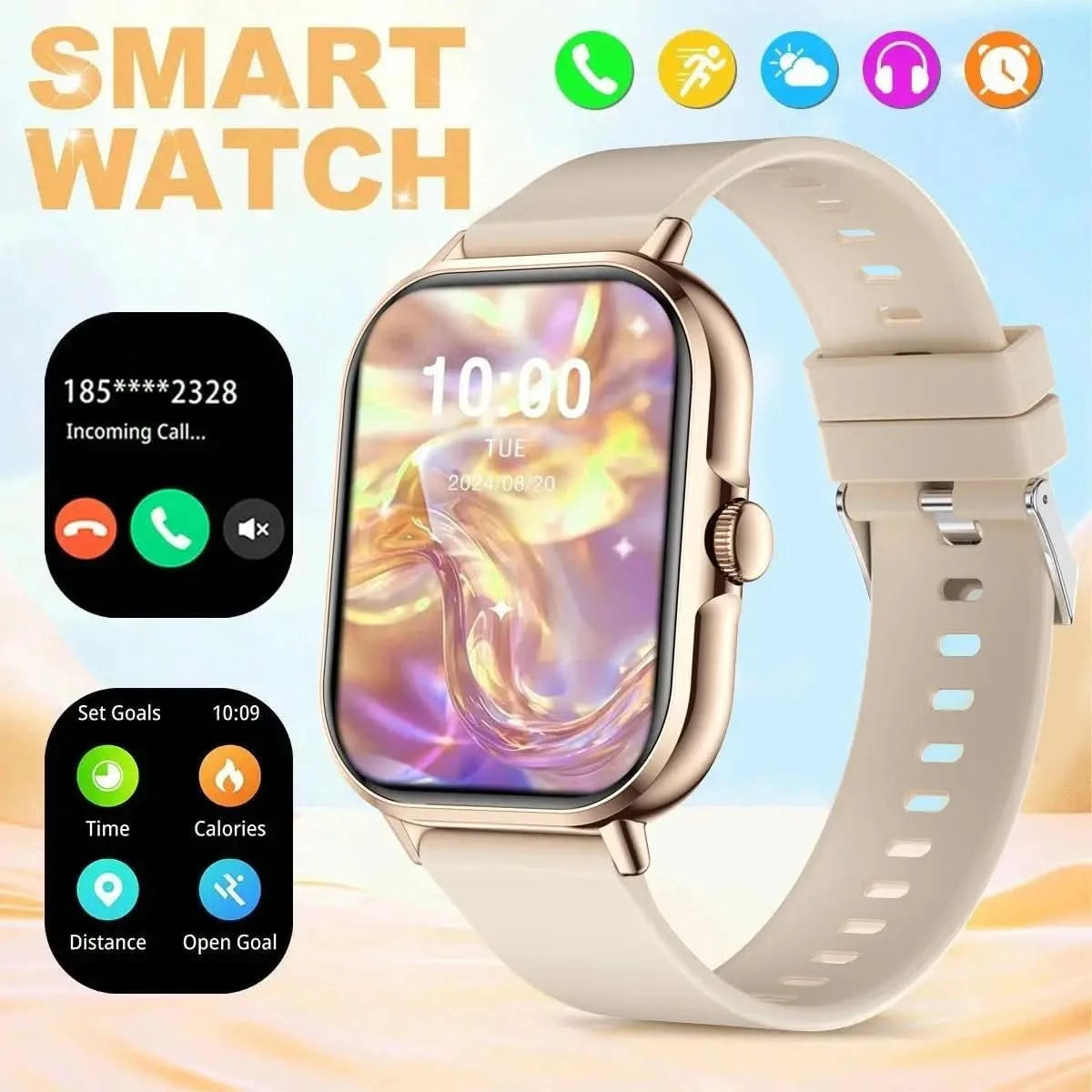 Smart watch, multiple sports modes, message reminders, various APP reminders, custom wallpapers, suitable for men and women