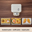Sandwich Breakfast Machine, Small Bread Machine, Double Disc Sandwich Breakfast Machine, Replaceable Baking Sheet, Can Make Sand - M & M Global