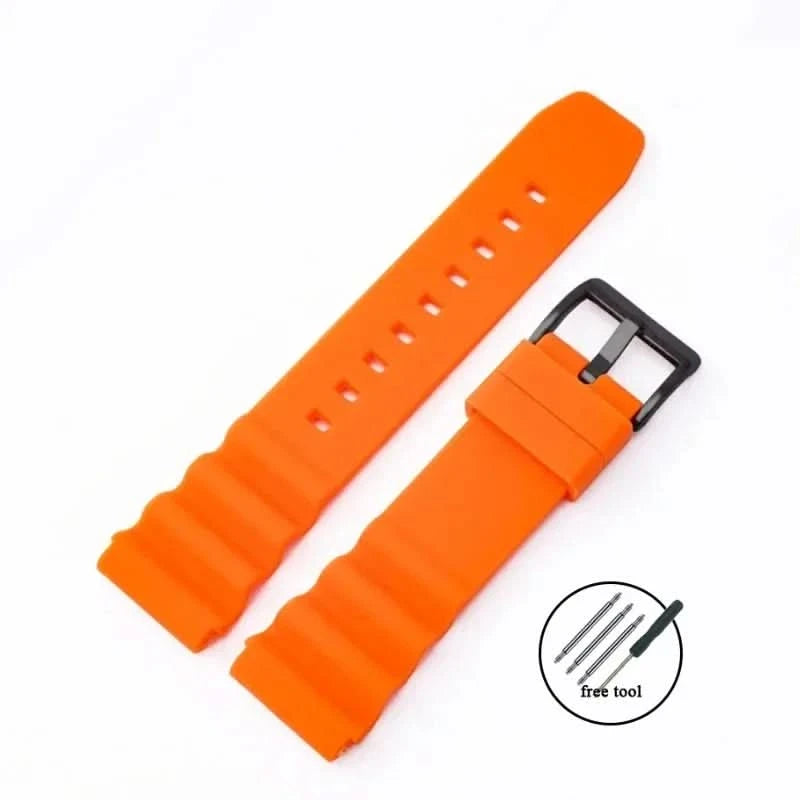 Silicone Watch Band 20mm 22mm For Rolex SUBMARINER Waterproof Diving Bracelet For Citizen For Seiko SKX007 SRP777J1 Sports Strap - M & M Global