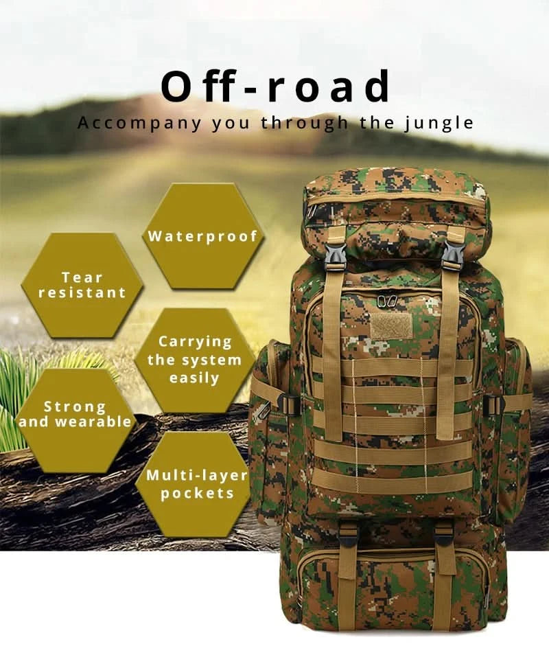 Rilibegan Men Travel Backpack Tactical Climbing Outdoor Hiking Camouflage Multifunctional Bag Men Backpack - M & M Global