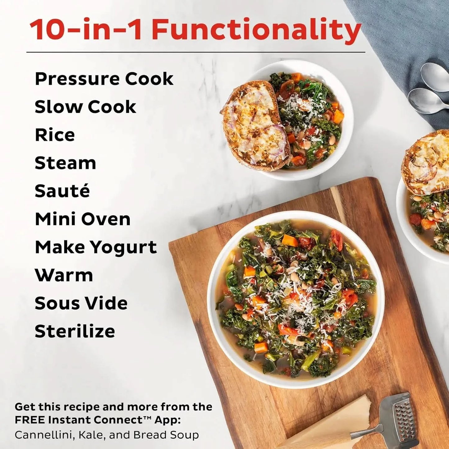 Pro 10-in-1 Pressure Cooker, Slow Cooker, Rice/Grain Cooker, Steamer, Sauté, Sous Vide, Yogurt Maker, Sterilizer, and Warmer, In - M & M Global