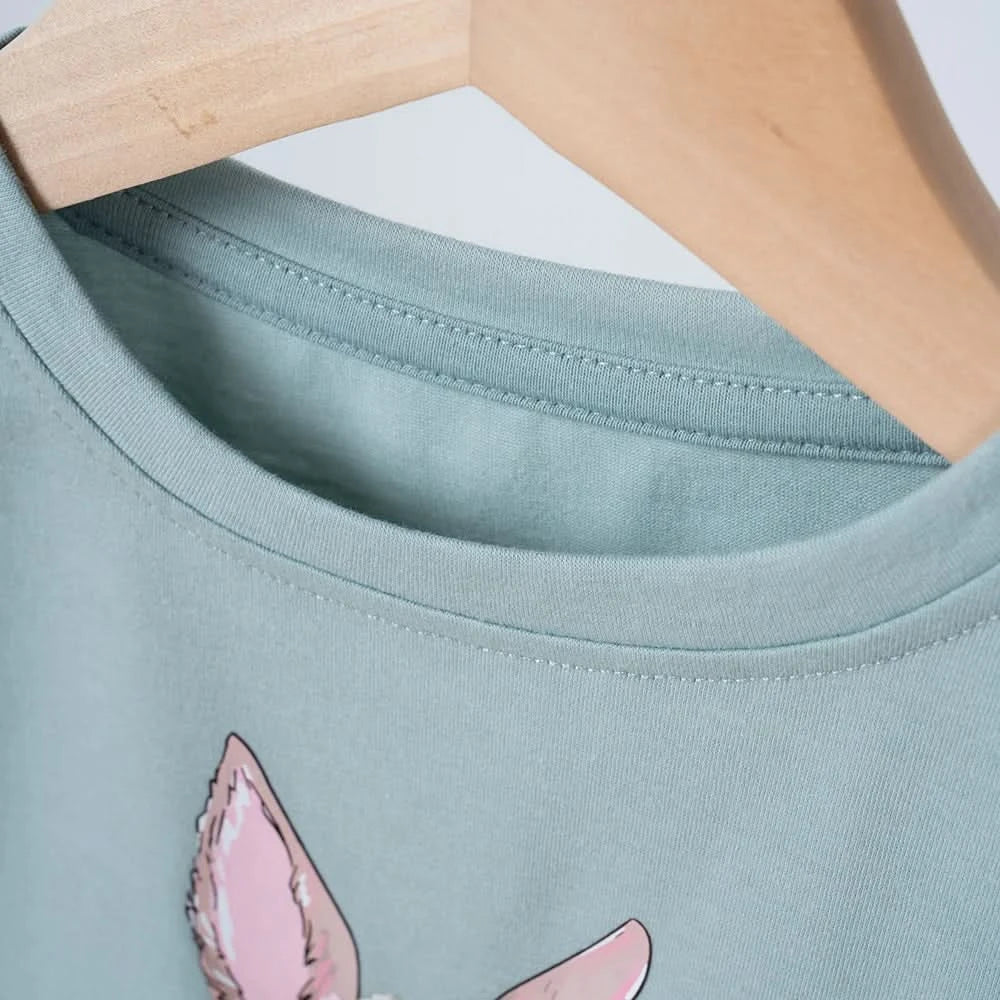 Hot Selling Children's Printed Summer Set Cute Rabbit Baby Boy And Girl Summer Clothing Children's Pure Cotton T-shirt Set - M & M Global