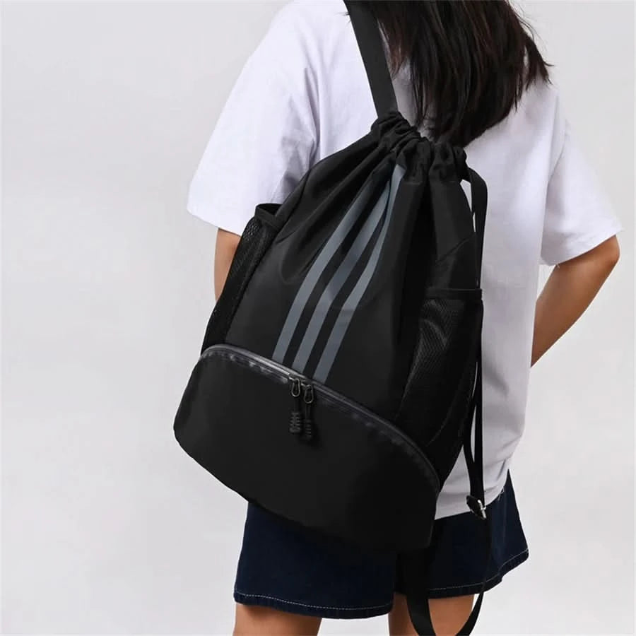 Gym Bag Fitness Backpack Women Men Basketball Backpack Outdoor Soccer Football Storage Bags Training Drawstring Sports Knapsack - M & M Global