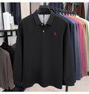 100% pure cotton fashionable men's brand Paul exquisite embroidered long sleeved spring autumn new comfortable casual POLO shirt
