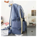 5PCS Kit Backpack Female Fashion Lady High Capacity Waterproof College Trendy Girls Laptop School Bags Cute Girl Travel Book Bag - M & M Global