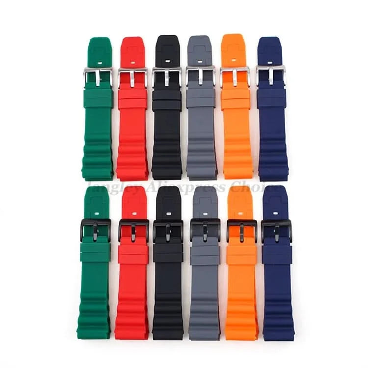 Silicone Watch Band 20mm 22mm For Rolex SUBMARINER Waterproof Diving Bracelet For Citizen For Seiko SKX007 SRP777J1 Sports Strap - M & M Global