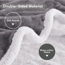 Full Size Electric Heated Blanket with Auto Shut-Off, 6 Heat Settings, Machine Washable in Light Grey