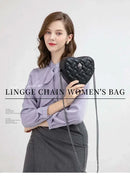 2024 Women's Heart-Shaped Herringbone Crossbody Bag with Eagle and Bird Head Shoulder Bag Chain Purse - M & M Global