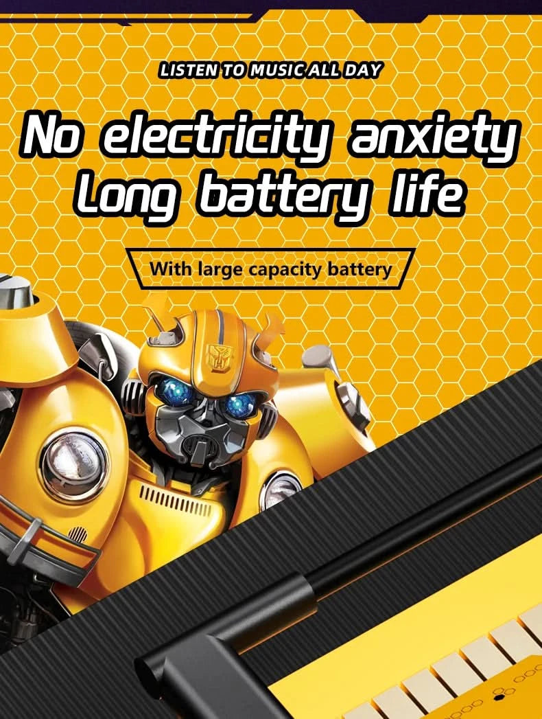 Ship From US Transformers TF-T01 Gaming Earphones Bluetooth 5.4 ENC Noise Reduction Headphones HD Call Music Earbuds Bumble Bee